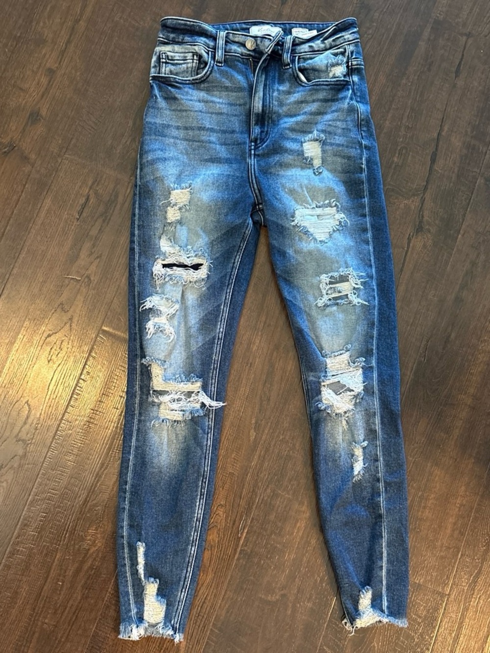 KanCan Medium Blue Distressed Skinny Jeans